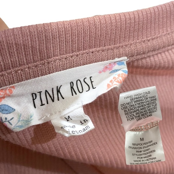Pink Rose ribbed dress size M - Picture 3 of 3
